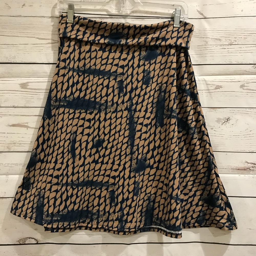 LuLaRoe Womens Azure Skirt Medium Knee Length